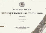 1901 Nautical Map of St Simon Sound Brunswick Harbor Georgia