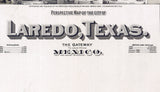 1892 Panoramic Map of Laredo Texas