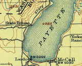 1911 Map of Payette Lake Idaho