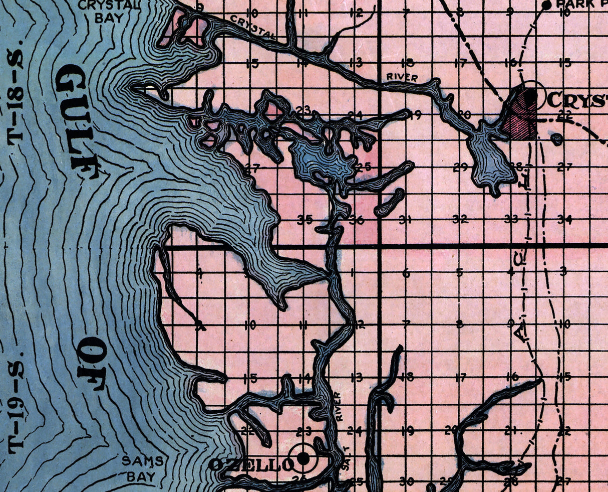 1914 Map of Citrus County Florida