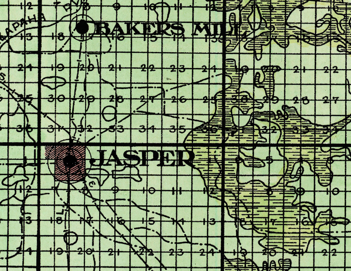 1914 Map of Hamilton County Florida