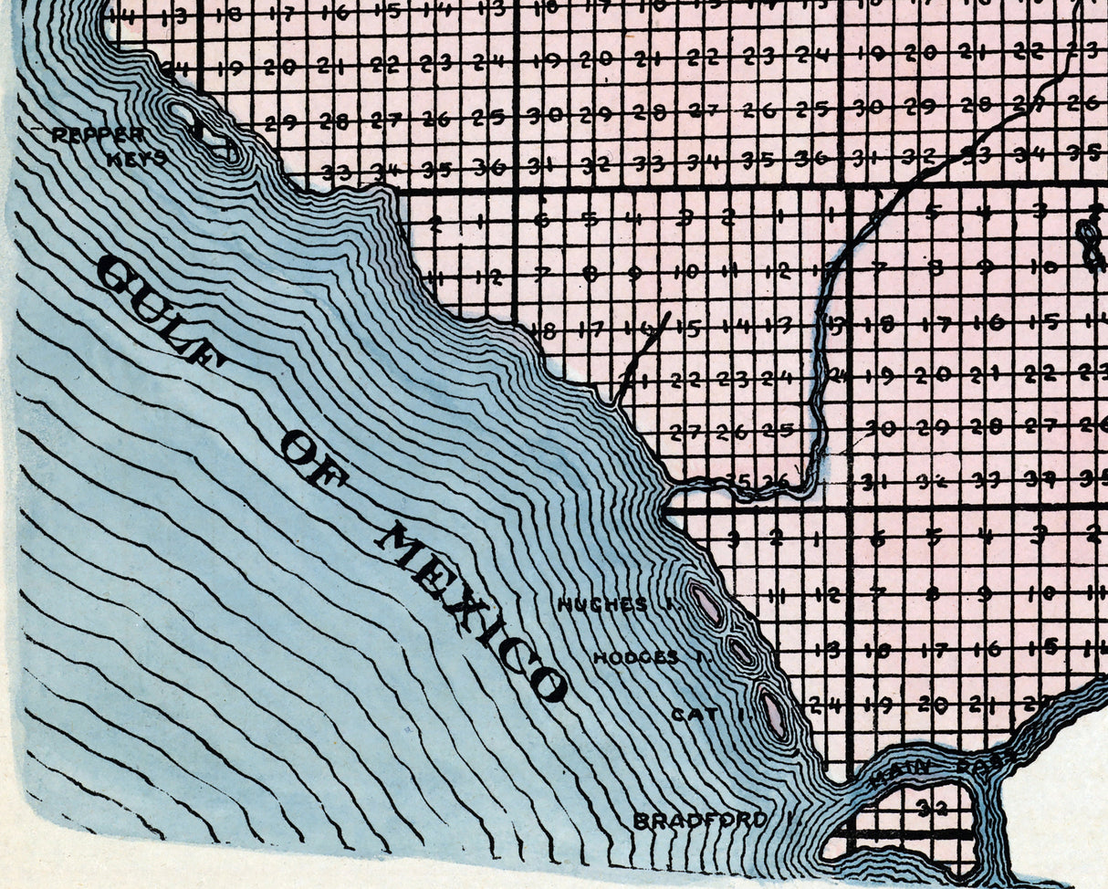 1914 Map of Lafayette County Florida