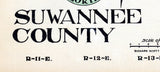 1914 Map of Suwannee County Florida Live Oak