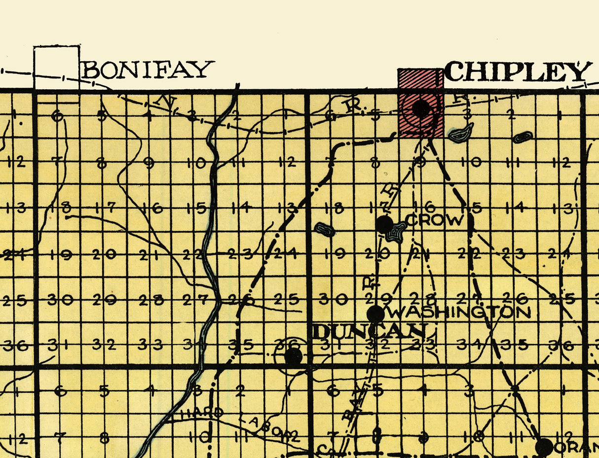 1914 Map of Washington County Florida