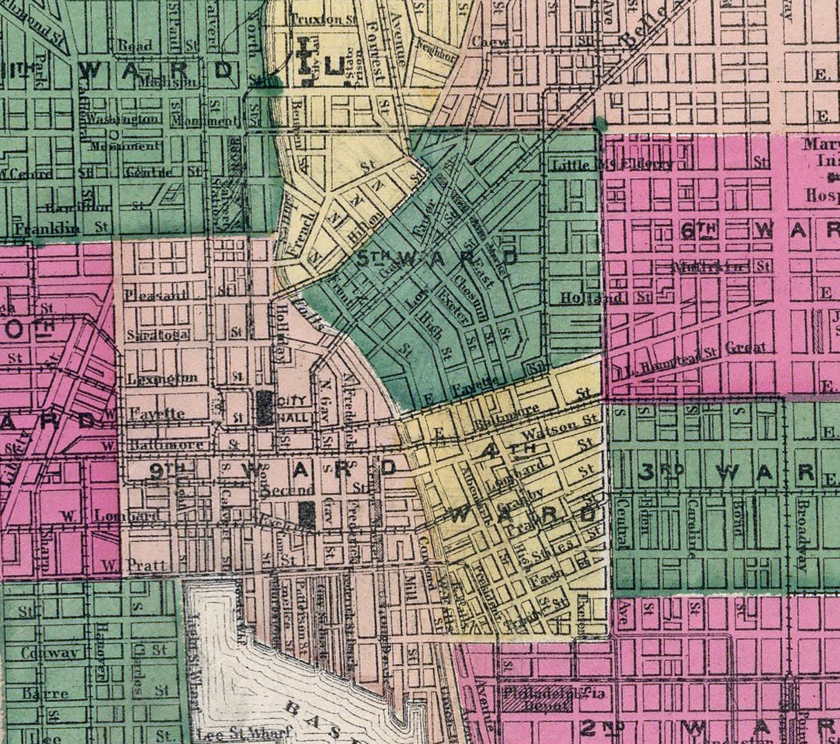 1873 Map of Baltimore Maryland