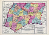 1873 Map of Carroll and Frederick County Maryland