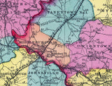 1873 Map of Carroll and Frederick County Maryland