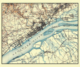 1900 Map of Chester Delaware County Pennsylvania