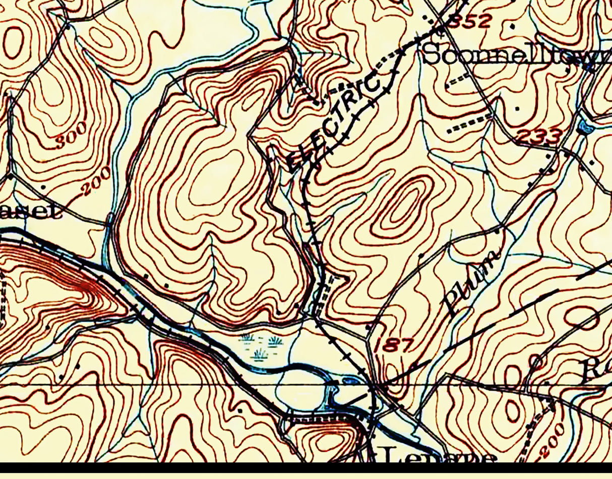 1900 Map of West Chester Pennsylvania