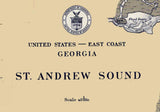 1926 Nautical Map of St Andrew Sound Georgia