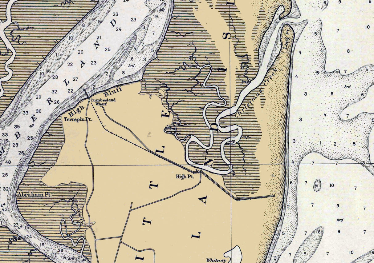 1926 Nautical Map of St Andrew Sound Georgia