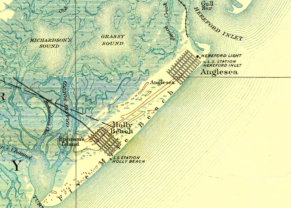 1888 Map of Cape May New Jersey