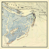 1920 Map of Tybee Island Georgia Savannah Beach