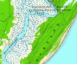 1988 Map of Black Beard Island Georgia