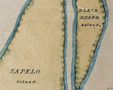 1869 Map of Black Beard Island And Sapelo Island Georgia