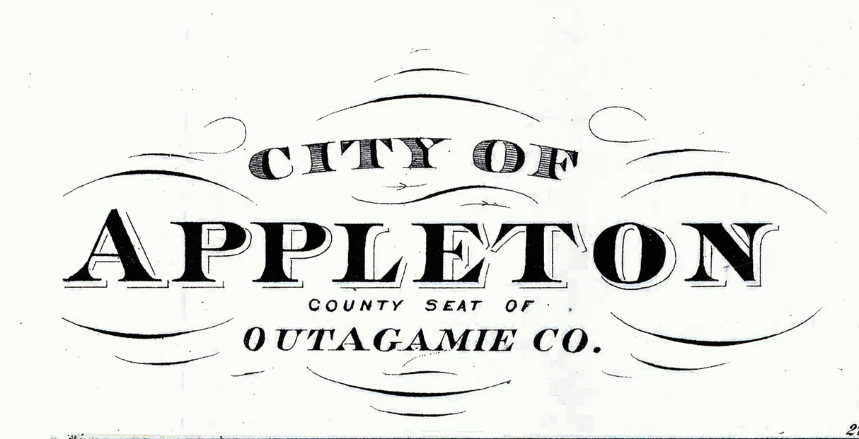 1878 Map of Appleton Outagamie County Wisconsin