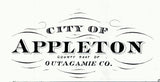 1878 Map of Appleton Outagamie County Wisconsin