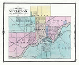 1878 Map of Appleton Outagamie County Wisconsin