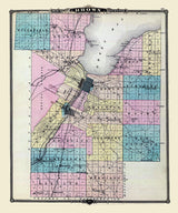 1878 Map of Brown County Wisconsin