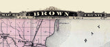 1878 Map of Brown County Wisconsin