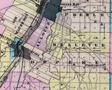 1878 Map of Brown County Wisconsin