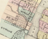 1878 Map of Fort Howard and Green Bay Wisconsin