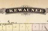 1878 Map of Kewaunee County Wisconsin