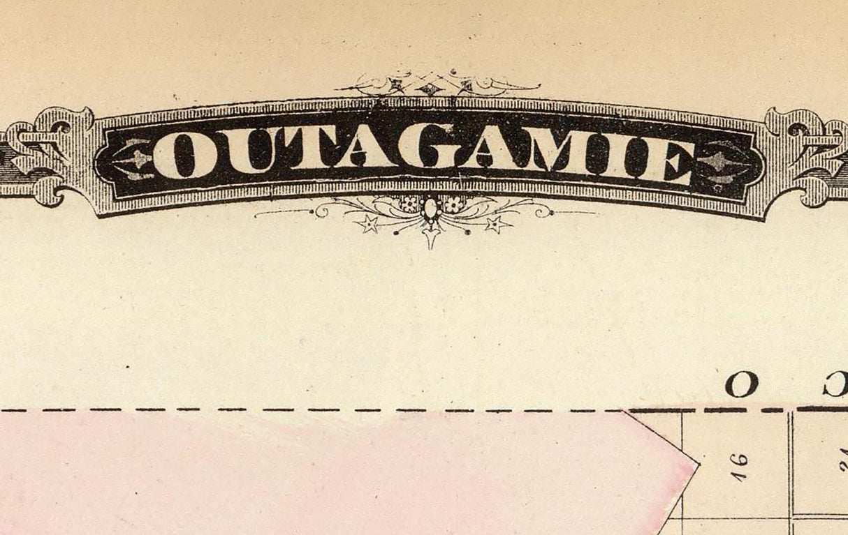 1878 Map of Outagamie County Wisconsin