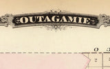 1878 Map of Outagamie County Wisconsin