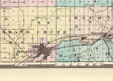 1878 Map of Outagamie County Wisconsin