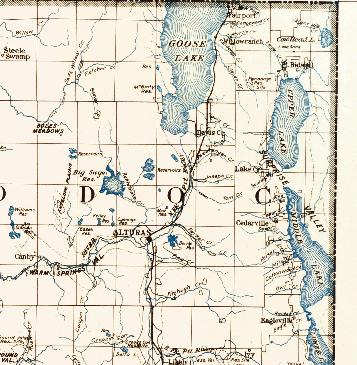 1922 Map of Northern California