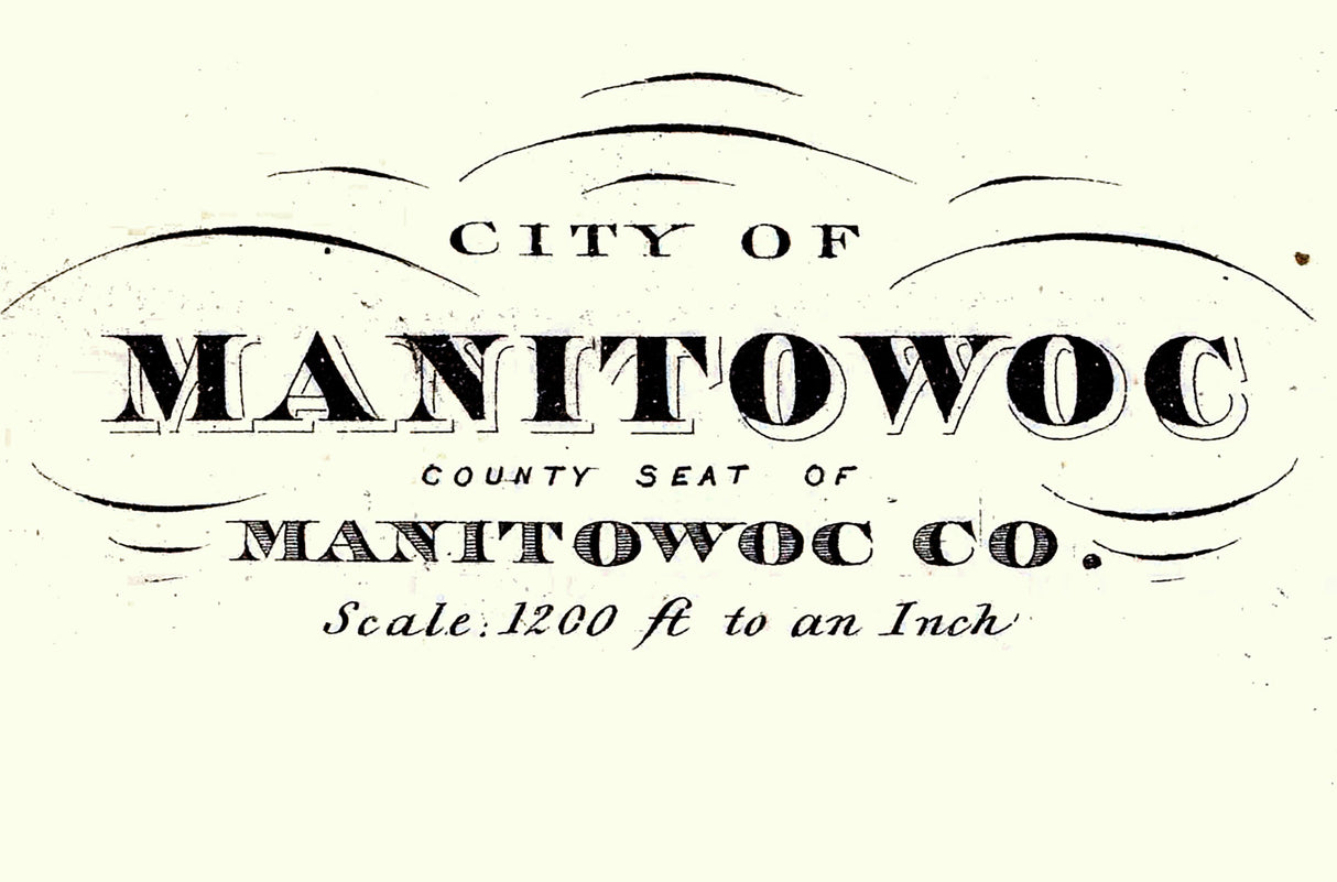 1878 Town Map of Manitowoc Wisconsin