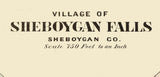 1878 Town Map of Sheboygan Falls Wisconsin