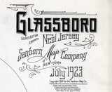 1923 Town Map of Glassboro New Jersey
