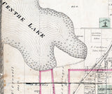 1880 Town Map of Angola Steuben County Indiana