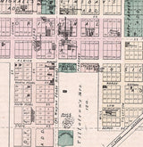 1880 Town Map of Fremont Steuben County Indiana