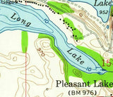 1961 Map of Pleasant Lake and Long Lake Indiana