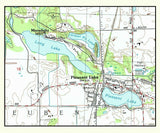 1993 Map of Pleasant Lake and Long Lake Indiana