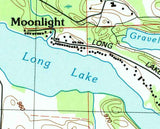 1993 Map of Pleasant Lake and Long Lake Indiana