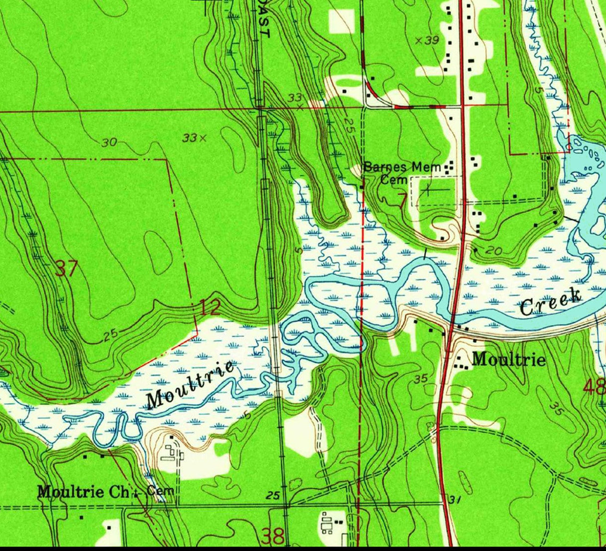 1961 Map of Saint Augustine Florida