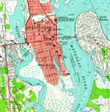 1961 Map of Saint Augustine Florida