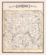 1880 Map of Jackson Township Steuben County Indiana