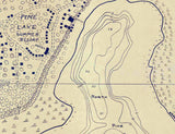 1922 Map of North Pine South Pine and Stone Lakes LaPorte County Indiana