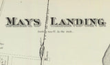 1878 Map of Mays Landing New Jersey