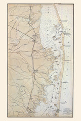 1878 Map of New Jersey Coast Barnegat Bay to Tuckerton