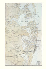 1878 Map of New Jersey Coast Tuckerton to Absecon Beach