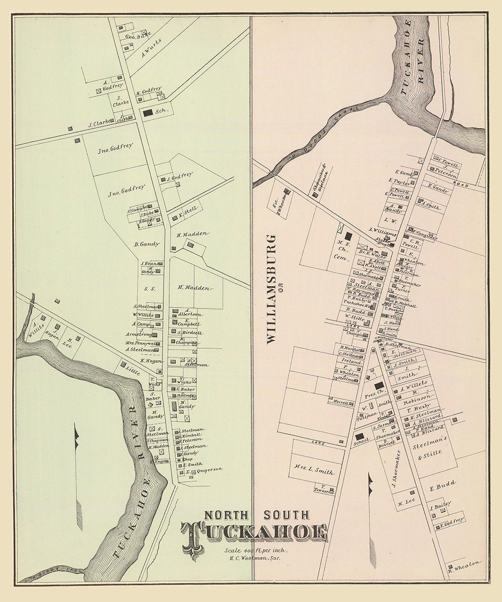 1878 Map of Tuckahoe New Jersey