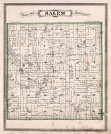 1880 Map of Salem Township Steuben County Indiana