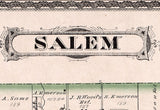 1880 Map of Salem Township Steuben County Indiana