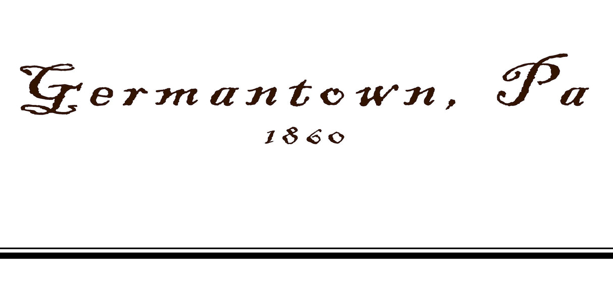 1860 Map of Germantown Pennsylvania